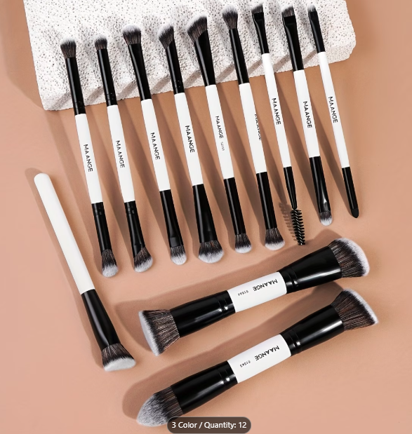 Beauty Bliss™ – 12-Piece Makeup Brush Set
