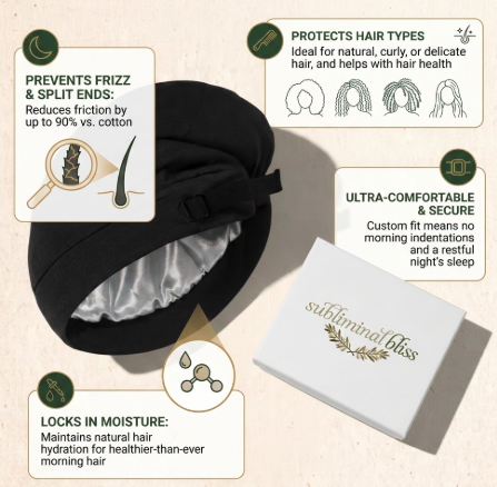Silk Dream™ – Satin-Lined Sleep Cap
