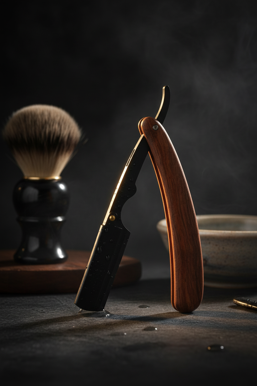 Gentleman’s Edge™ – Wooden Handle Straight Razor