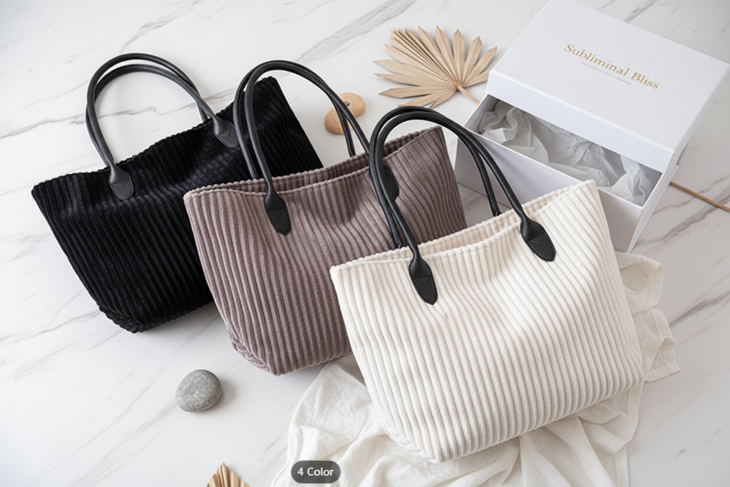 The Cozy Tote™ – Corduroy Everyday Bag