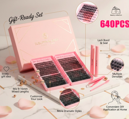 Lash Muse™ – 640-Piece Cluster Lash Kit