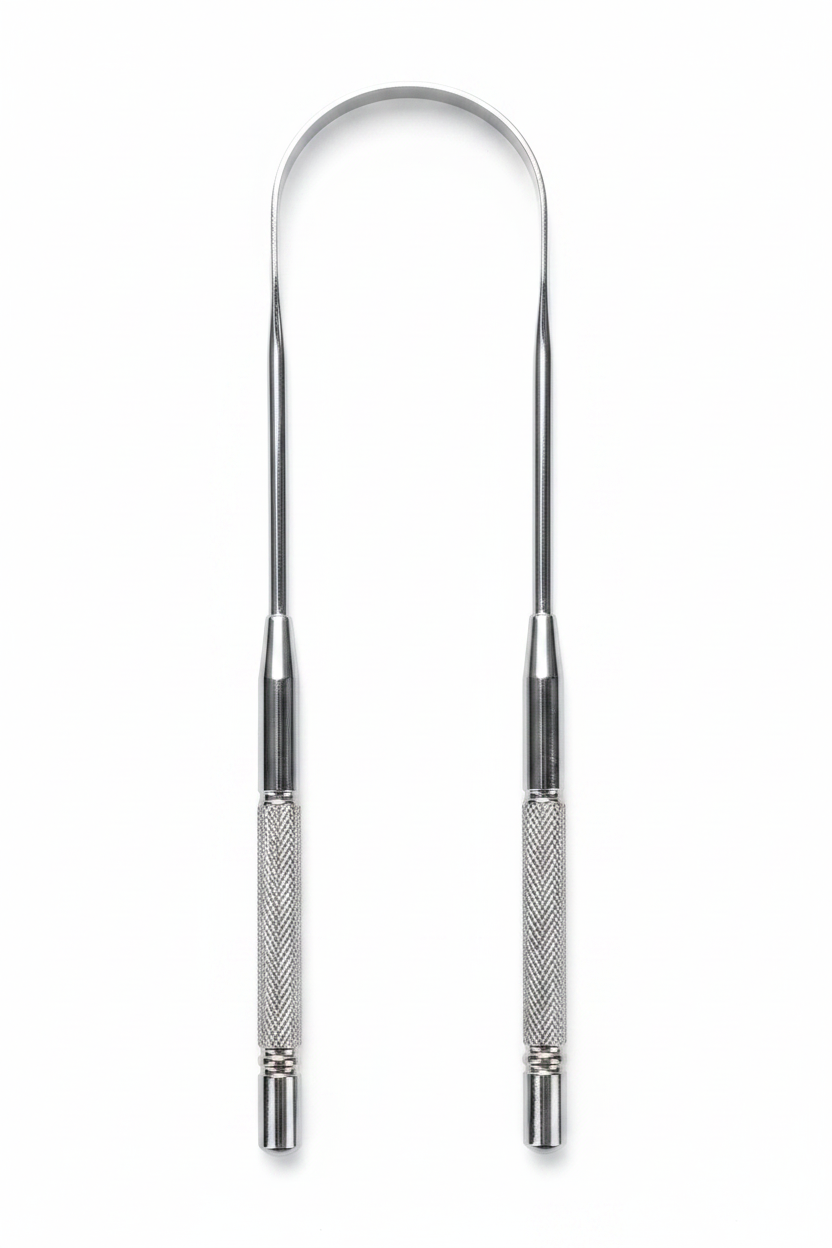 Oral Bliss™ – Stainless Steel Tongue Scraper